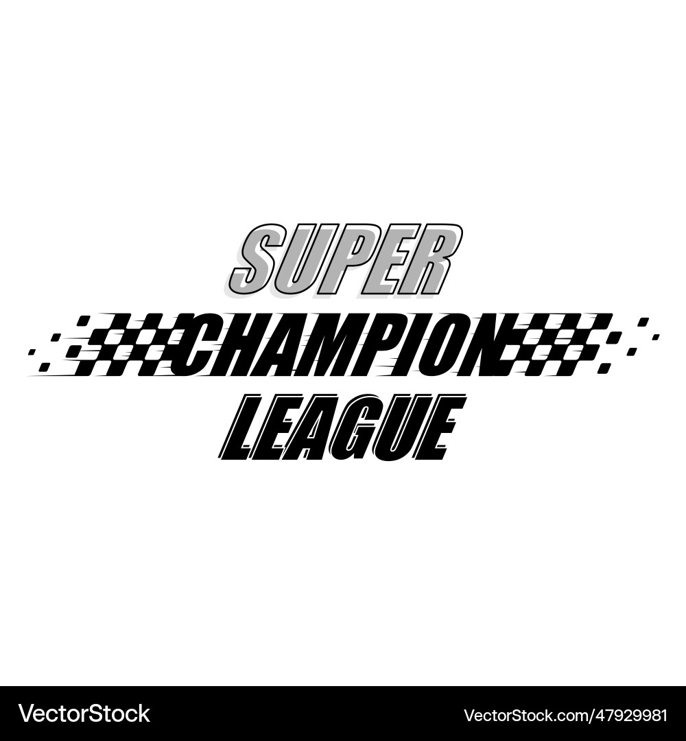 Champion League Speed Race Background Vector Image