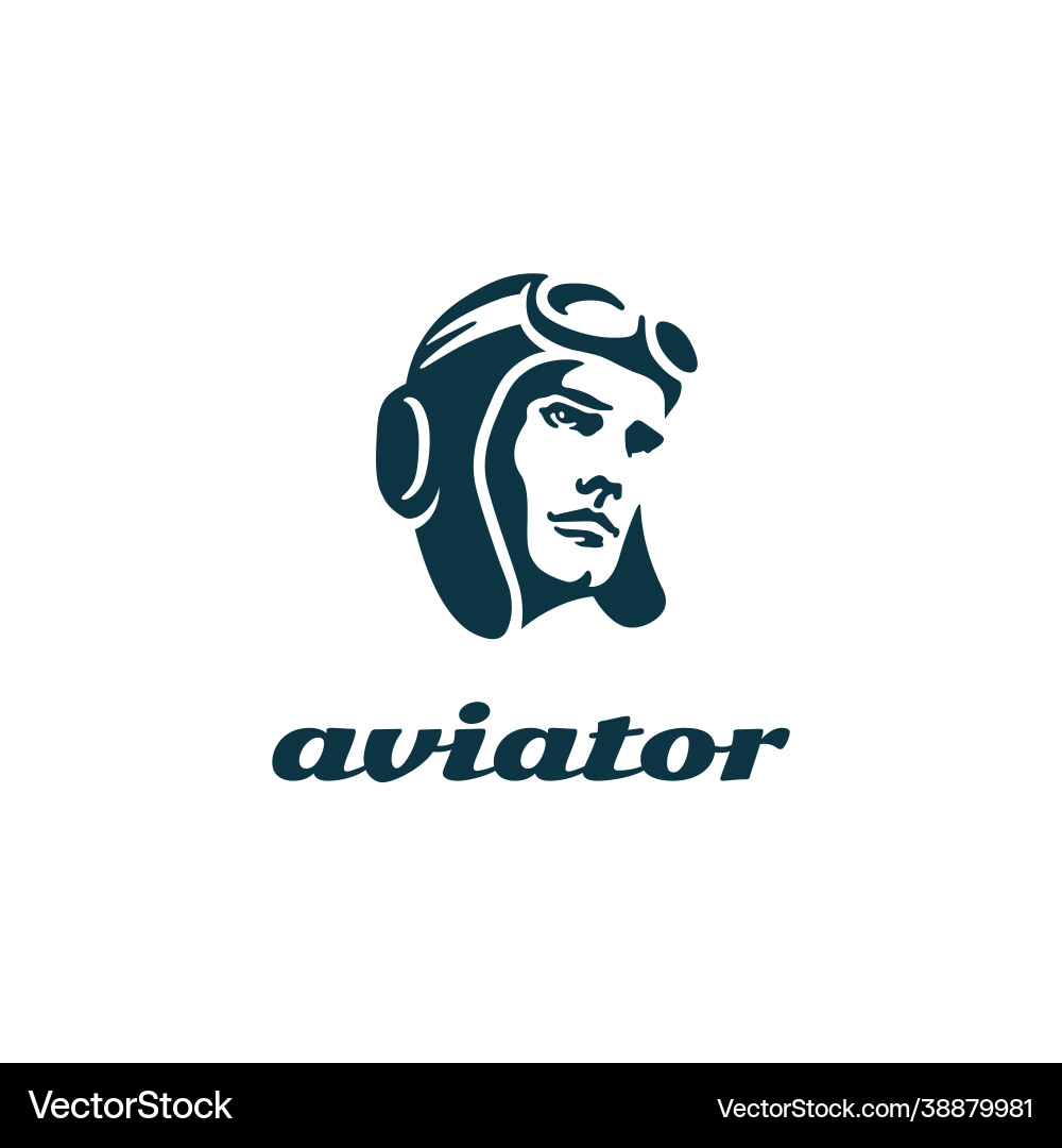 Classic Aviator Logo – Royalty-Free Vector | VectorStock, image size:1000x1080