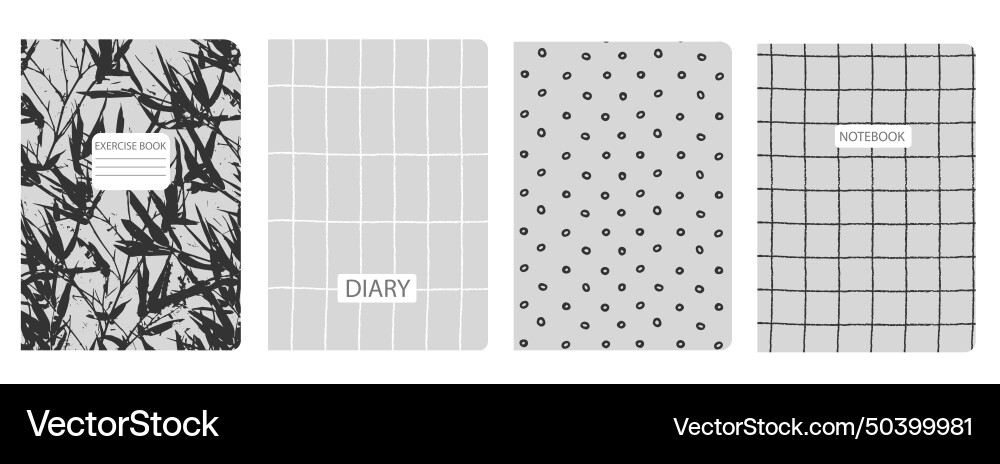Cover page templates based on seamless patterns Vector Image