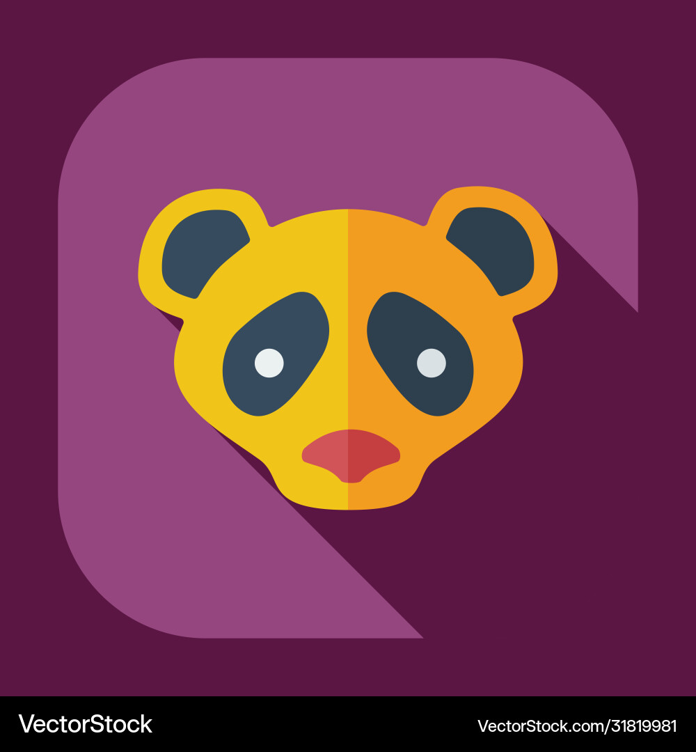 Flat modern design with shadow icons pandas Vector Image