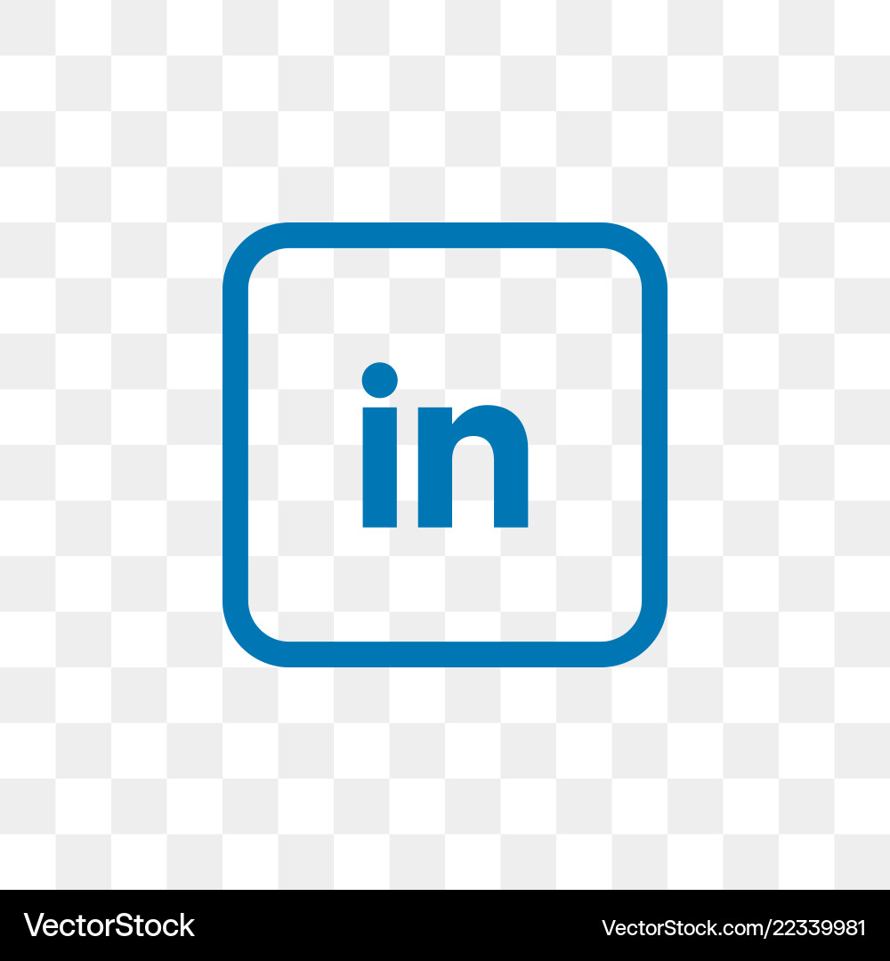 LinkedIn Social Media Icon – Royalty-Free Vector | VectorStock, image size:1000x1080