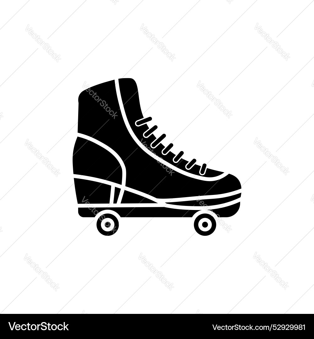 Roller skates icon set inline speed design symbol vector image