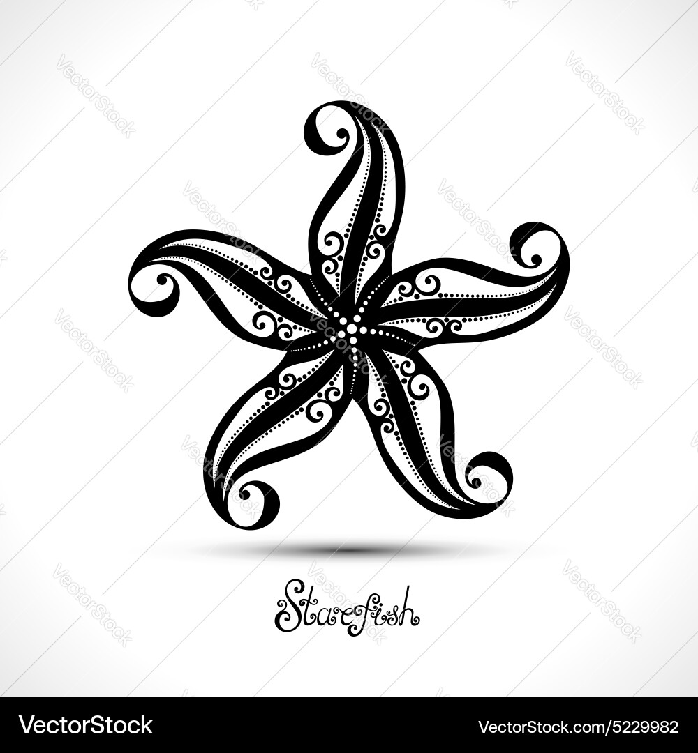 Abstract starfish Royalty Free Vector Image - VectorStock