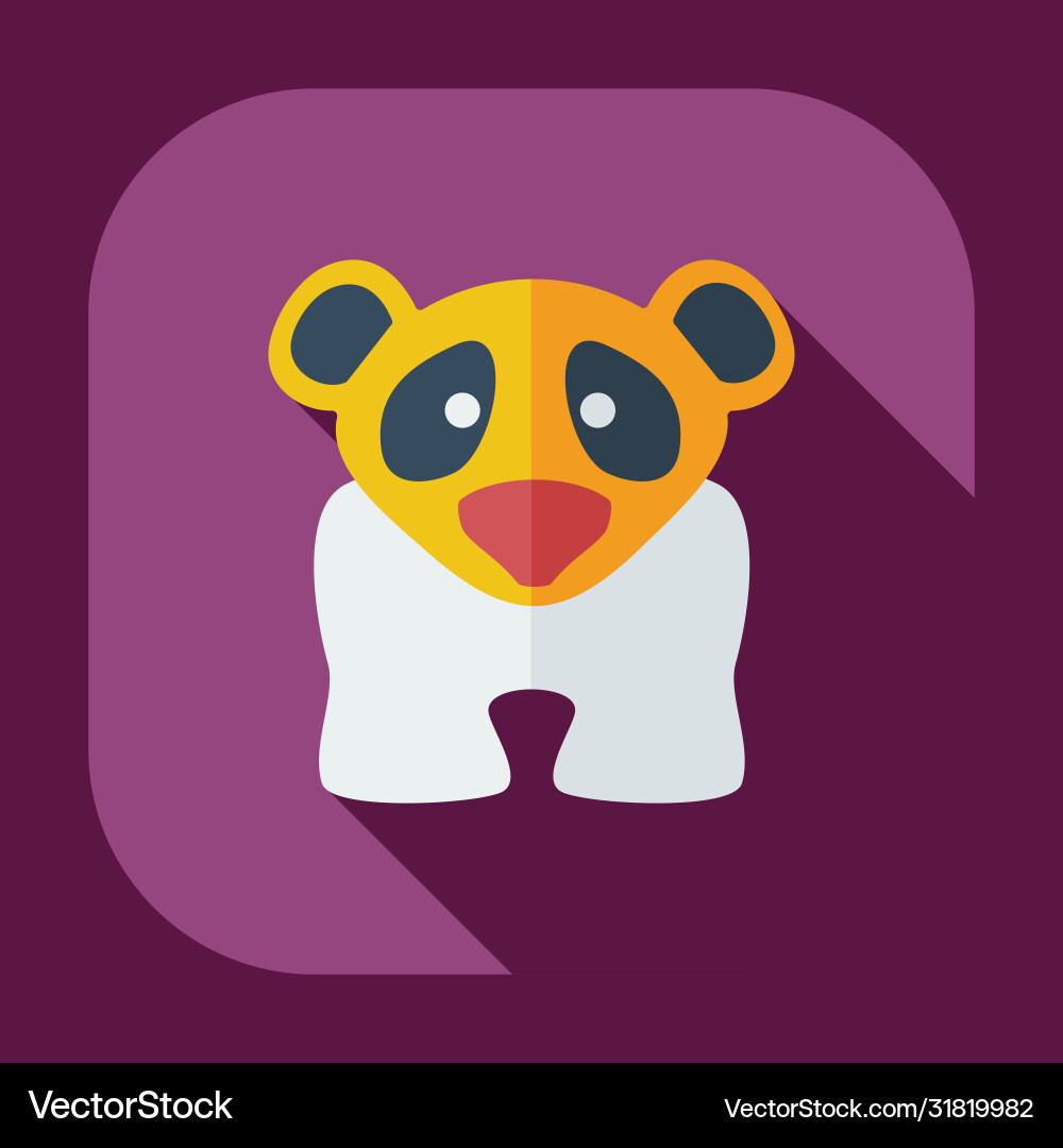 Flat modern design with shadow icons pandas Flat modern design with shadow icons pandas vector image