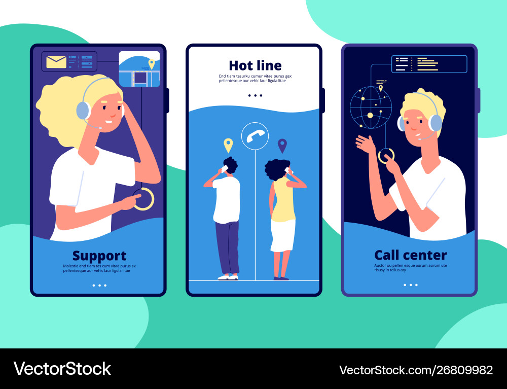 Online-Support Konzept Kunden Chat-Operator Online-Support Konzept Kunden Chat-Operator vektorbild