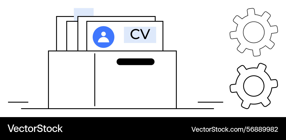 Organized file storage with cvs and user profile Vector Image