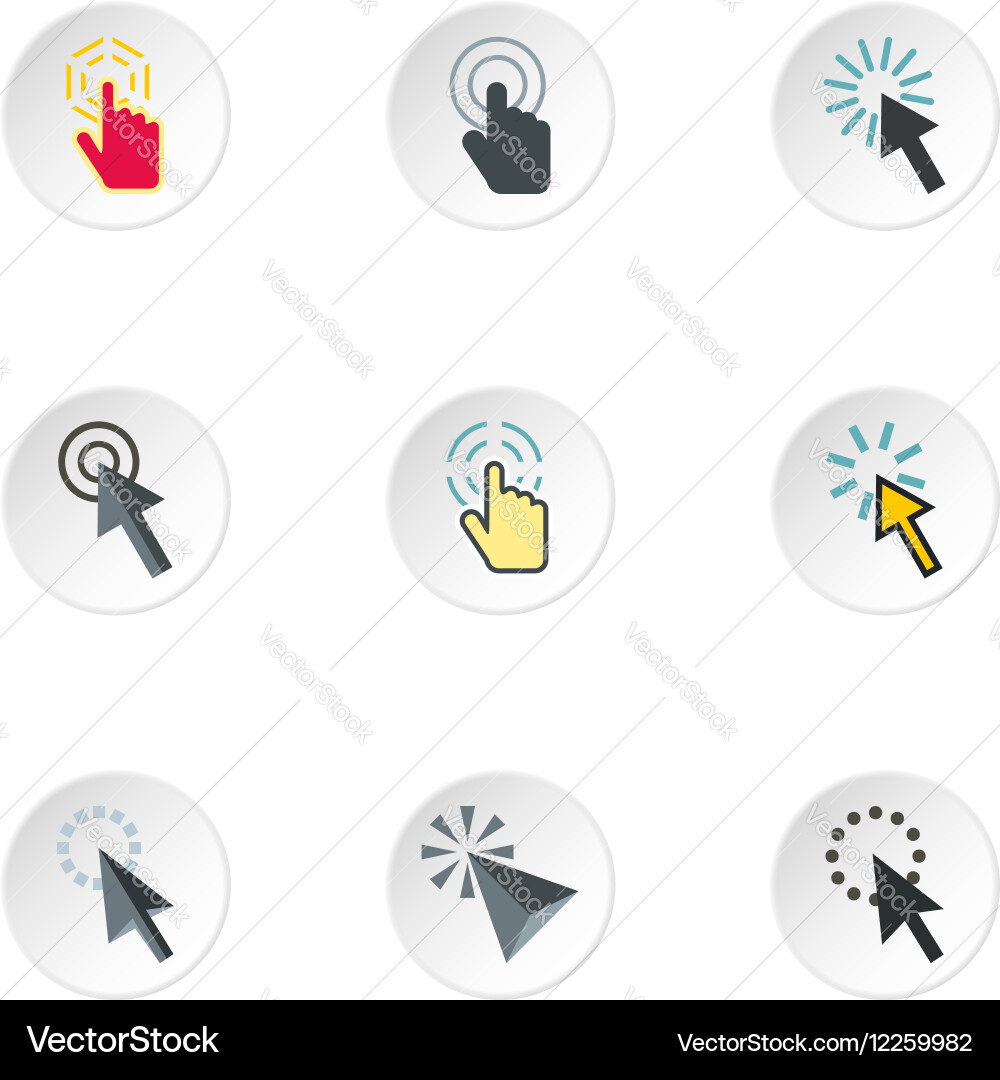 Pointer von Computer-Icons flachen Stil Vektorbild