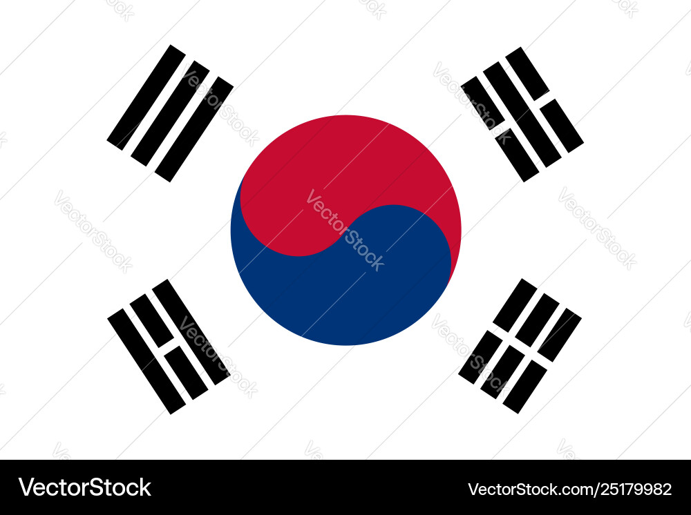 South Korean Flag vector image