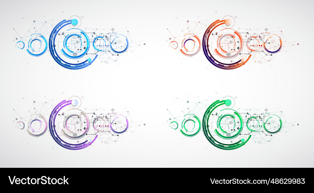 Abstract Tech Background - Plexus Effect vector image