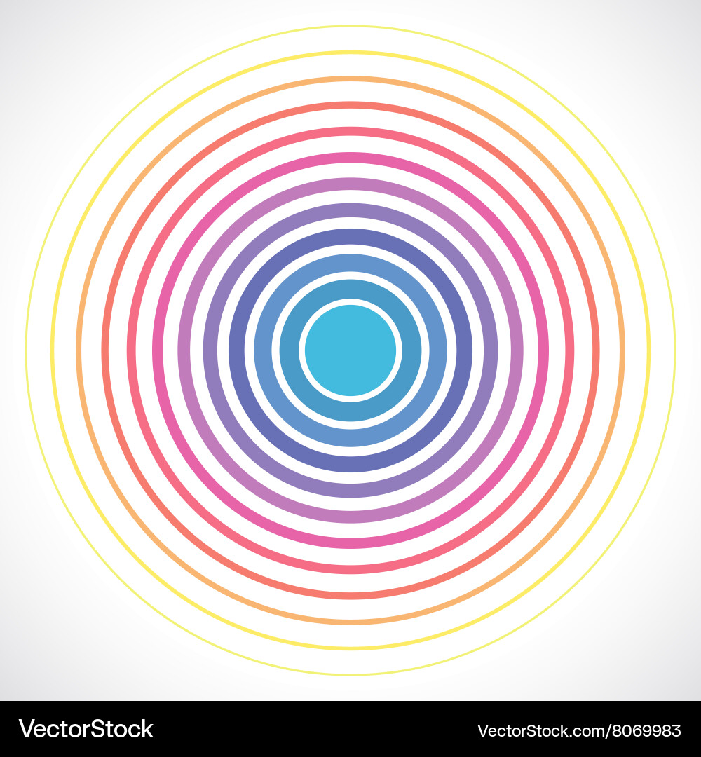 Concentric circle elements vector image