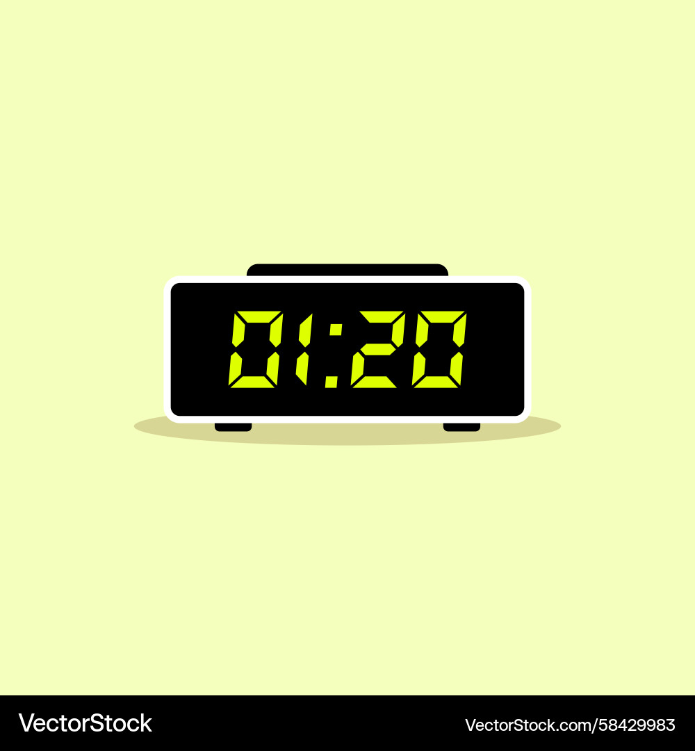 Digital Clock Icon Vector Image