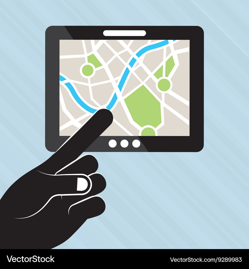 Global positioning system design Vector Image