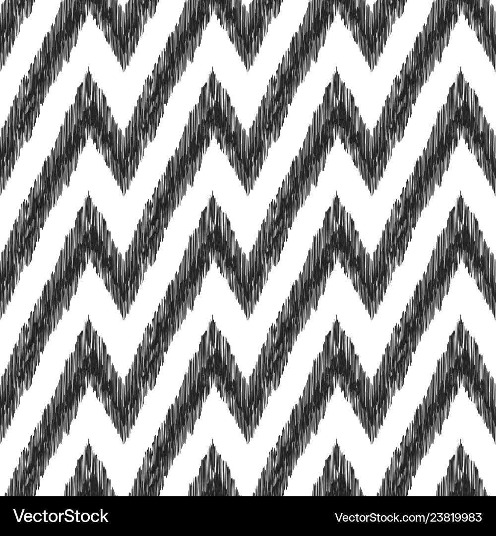 Ikat Chevron Pattern - Ethnic Wallpaper Vector Image