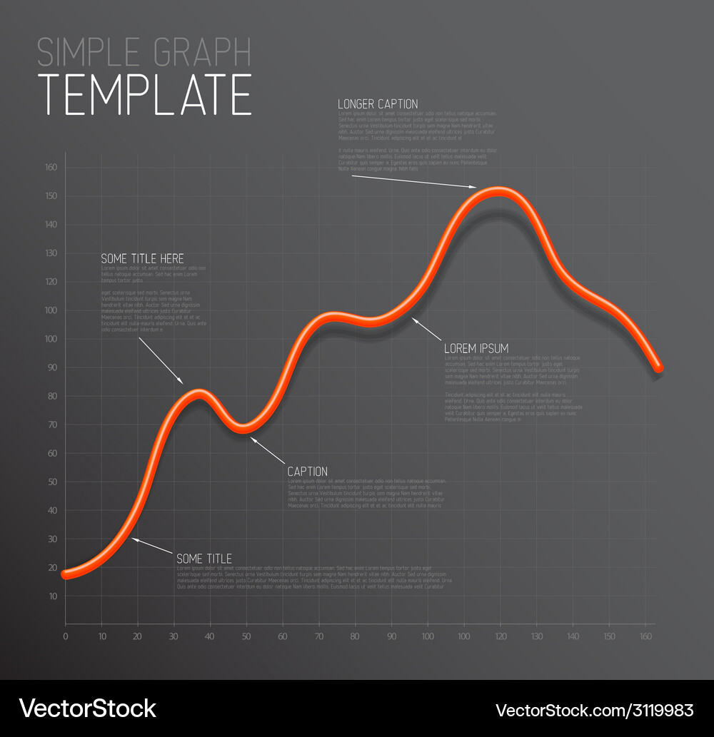 Infographic line graph template Vector Image