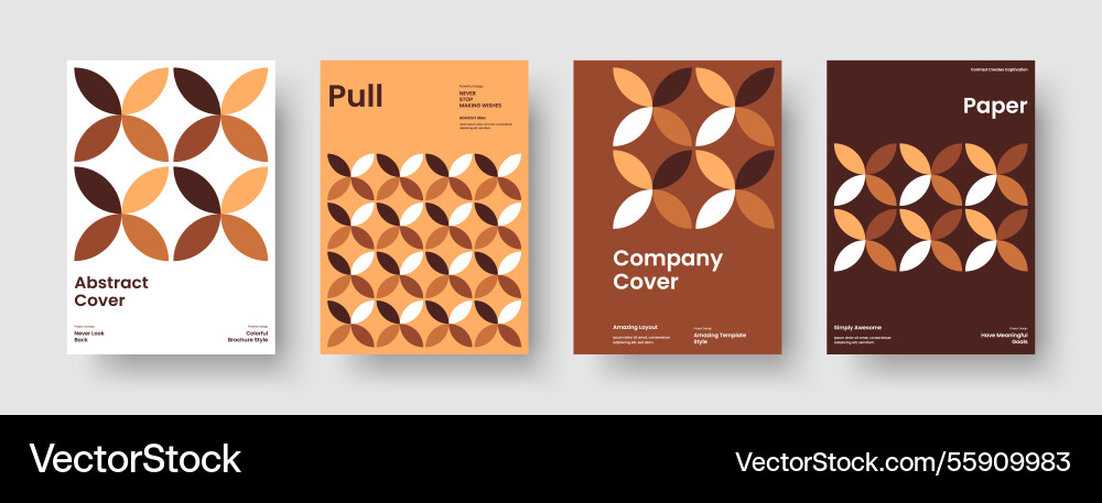 Isolated brochure template abstract report layout Vector Image