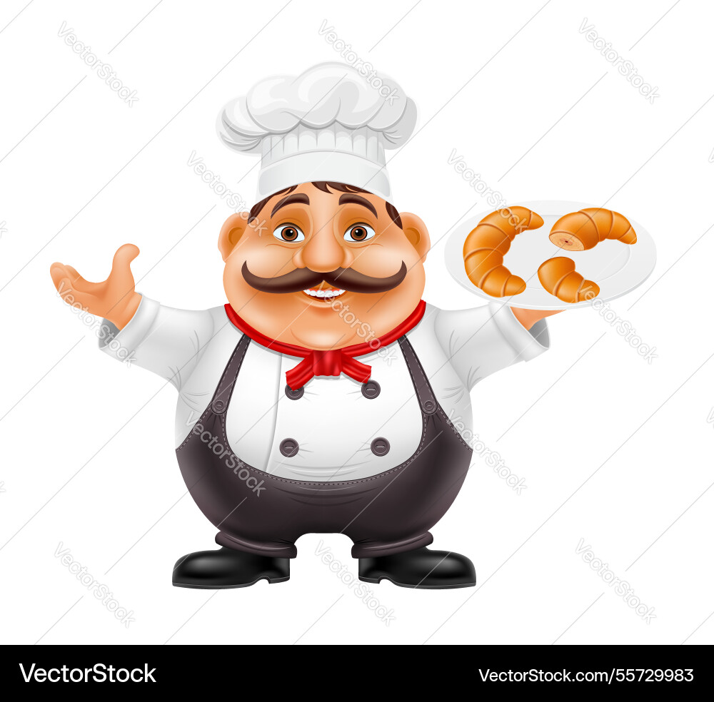 Kochmann der Gerichte und Essen in der Küche vorbereitet Kochmann der Gerichte und Essen in der Küche vorbereitet vektorbild