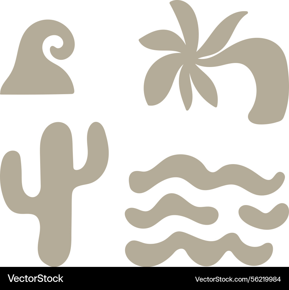 Abstract nature elements collection Abstract nature elements collection vector image