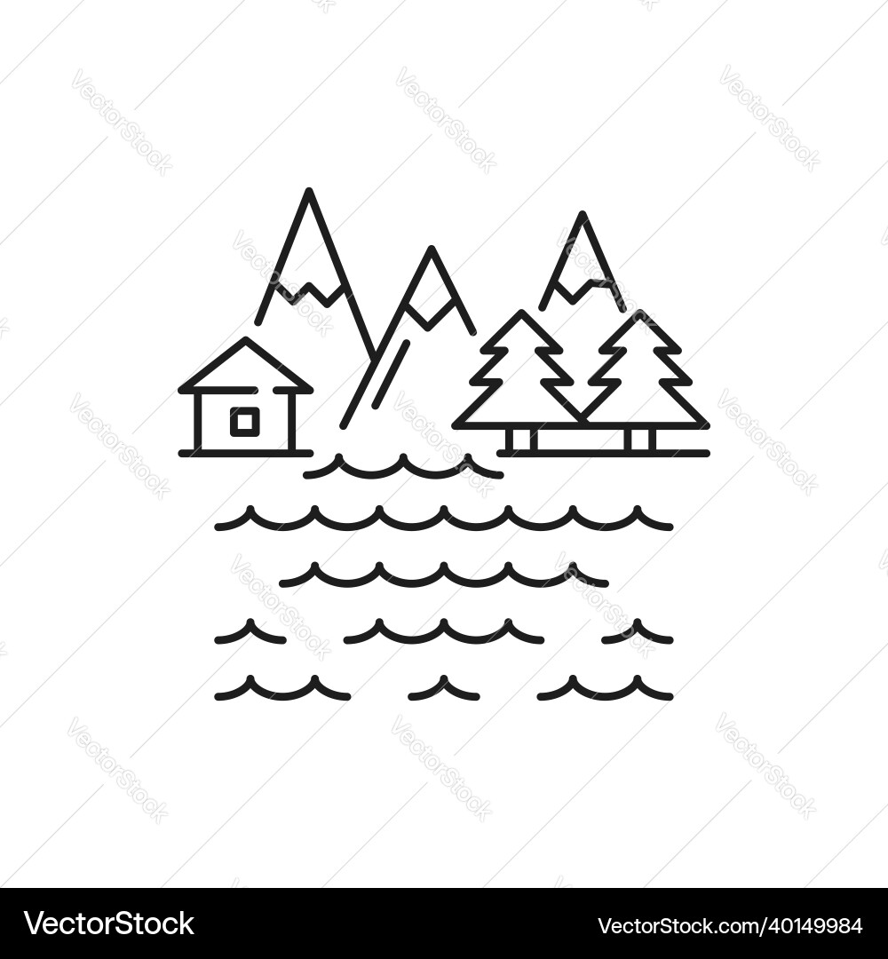 Alps mountains river landscape rural country home Alps mountains river landscape rural country home vector image