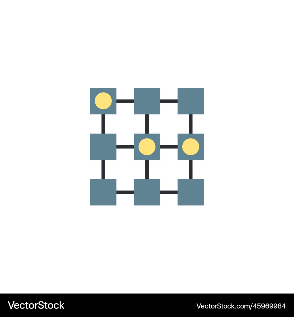 Clustering creative icon from artificial vector image