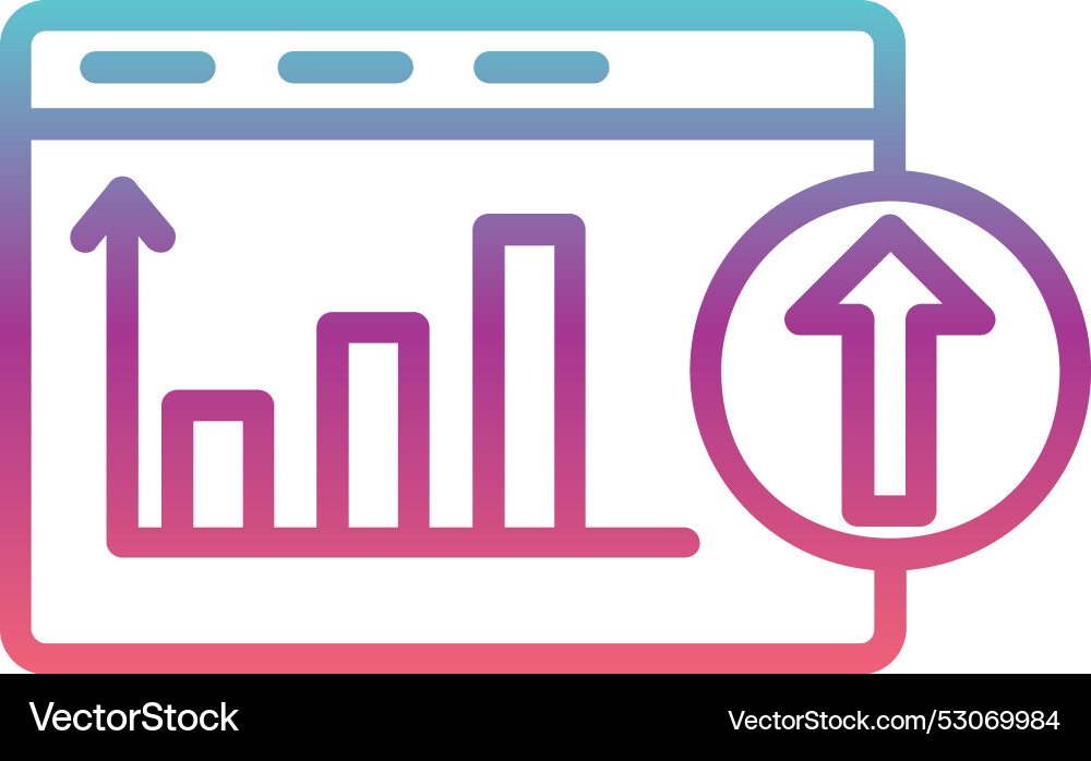 Increase line gradient design Vector Image