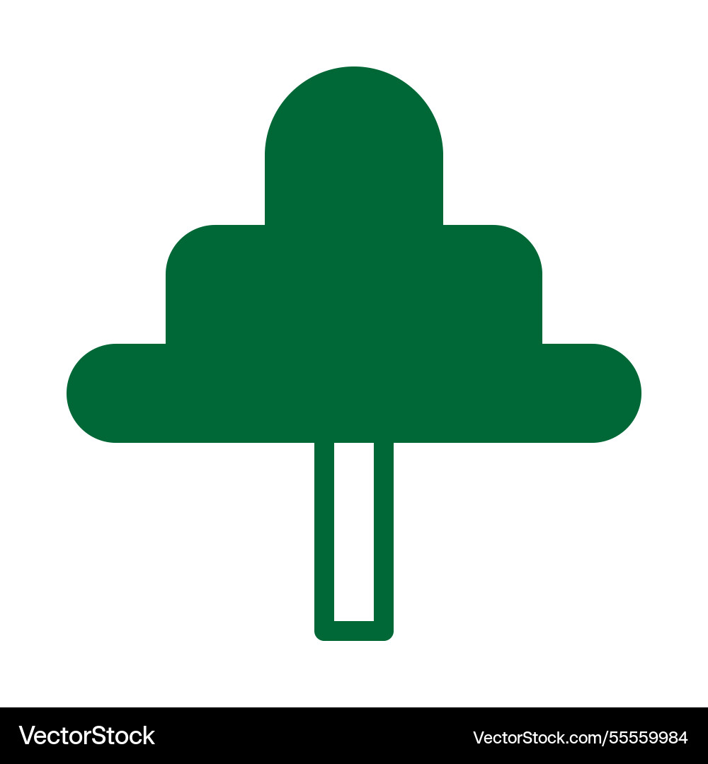 Stylized tree icon with rounded shapes design Stylized tree icon with rounded shapes design Vector Image
