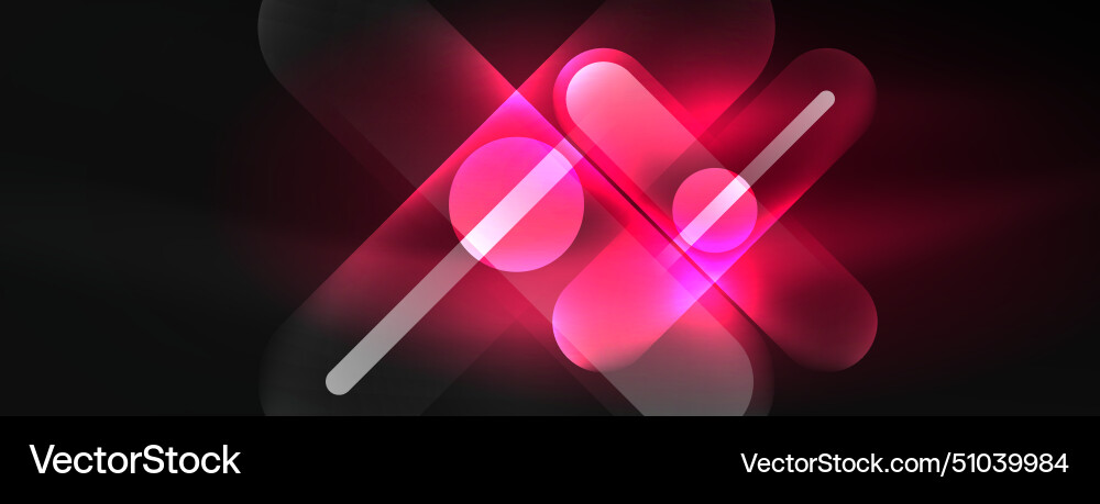 Visual effect lighting with a glowing red cross Vector Image
