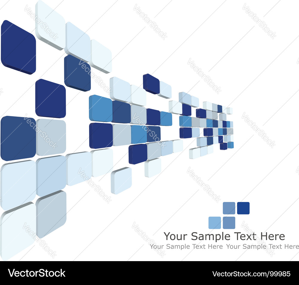 3D Geometric Blocks Background vector image