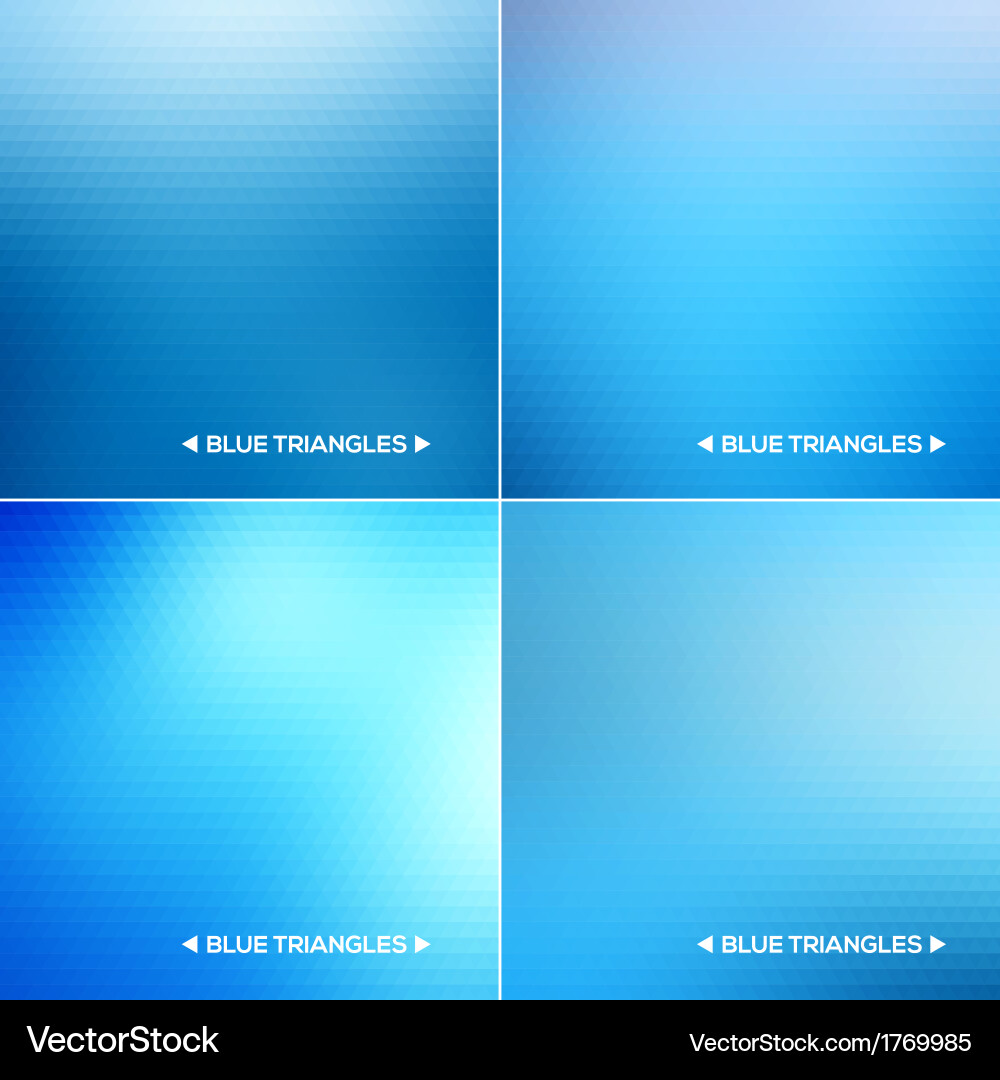 Abstract Blue Triangle Patterns Vector Image