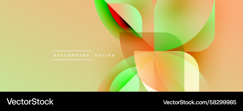 Abstract geometric shapes overlap creating Vector Image