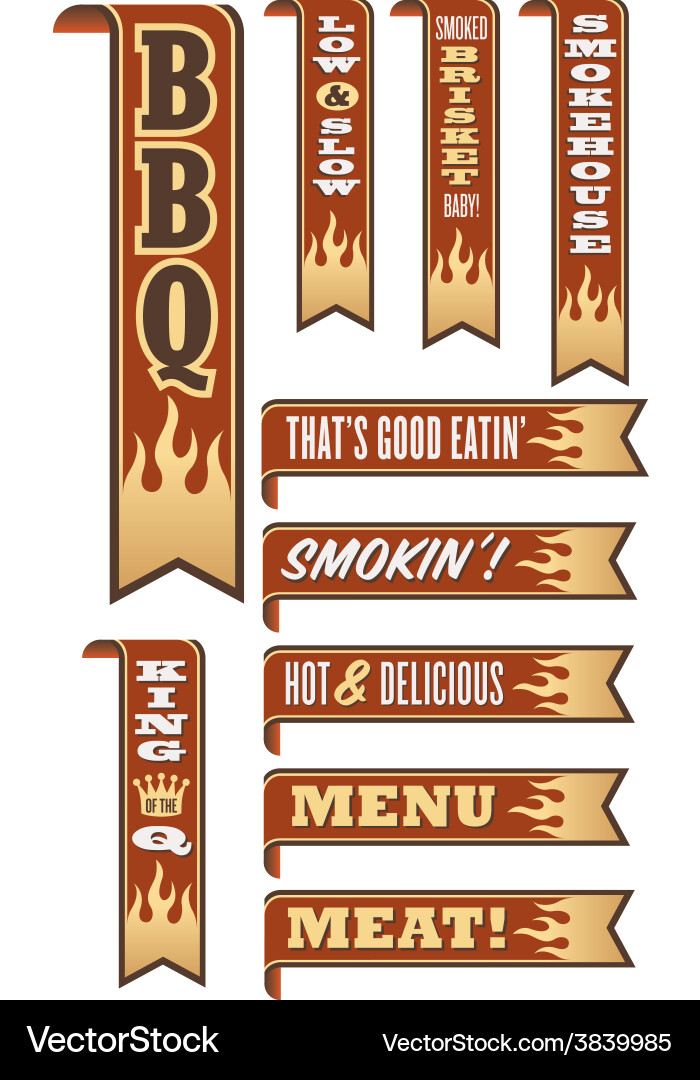 Bbq Banner Examples Barbecue banners Royalty Free Vector Image - VectorStock