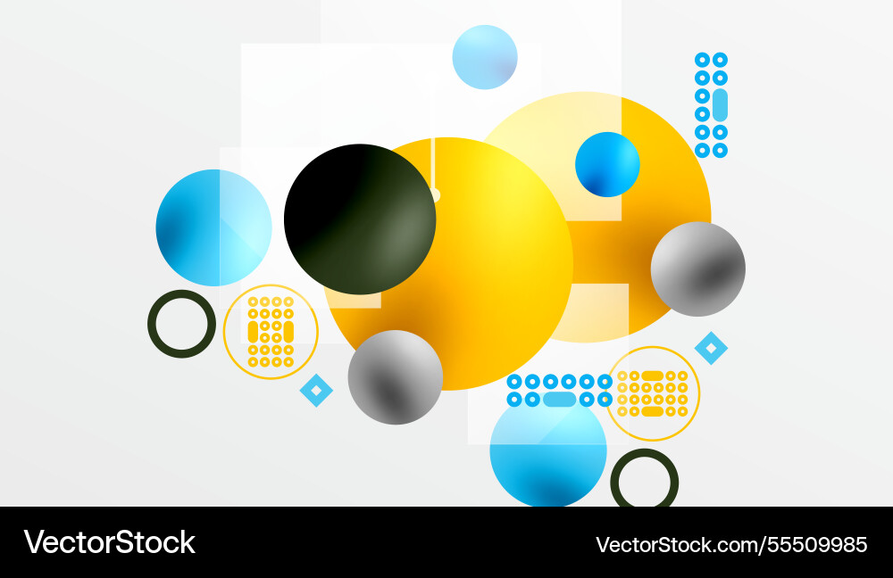 Circles and elements geometric abstract background Circles and elements geometric abstract background Vector Image