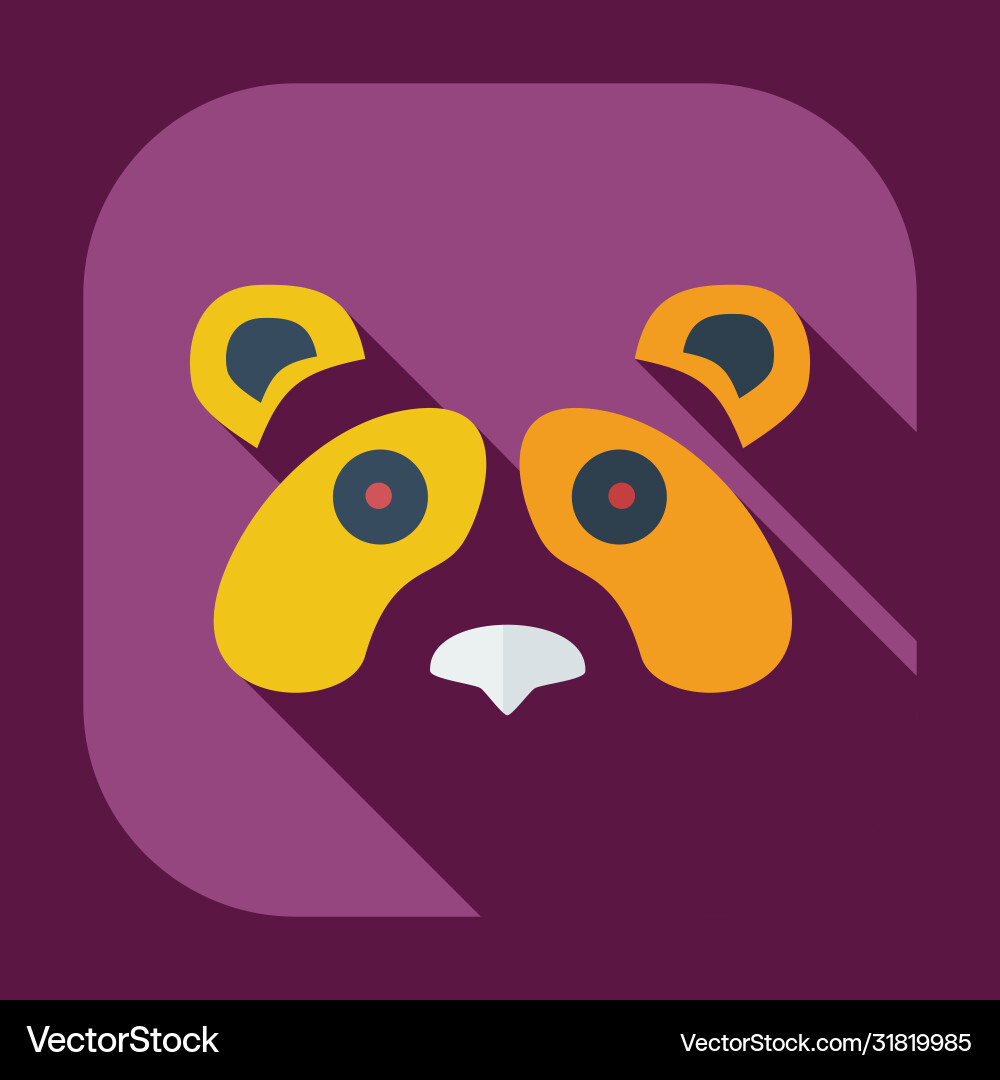 Flat modern design with shadow icons pandas Flat modern design with shadow icons pandas Vector Image