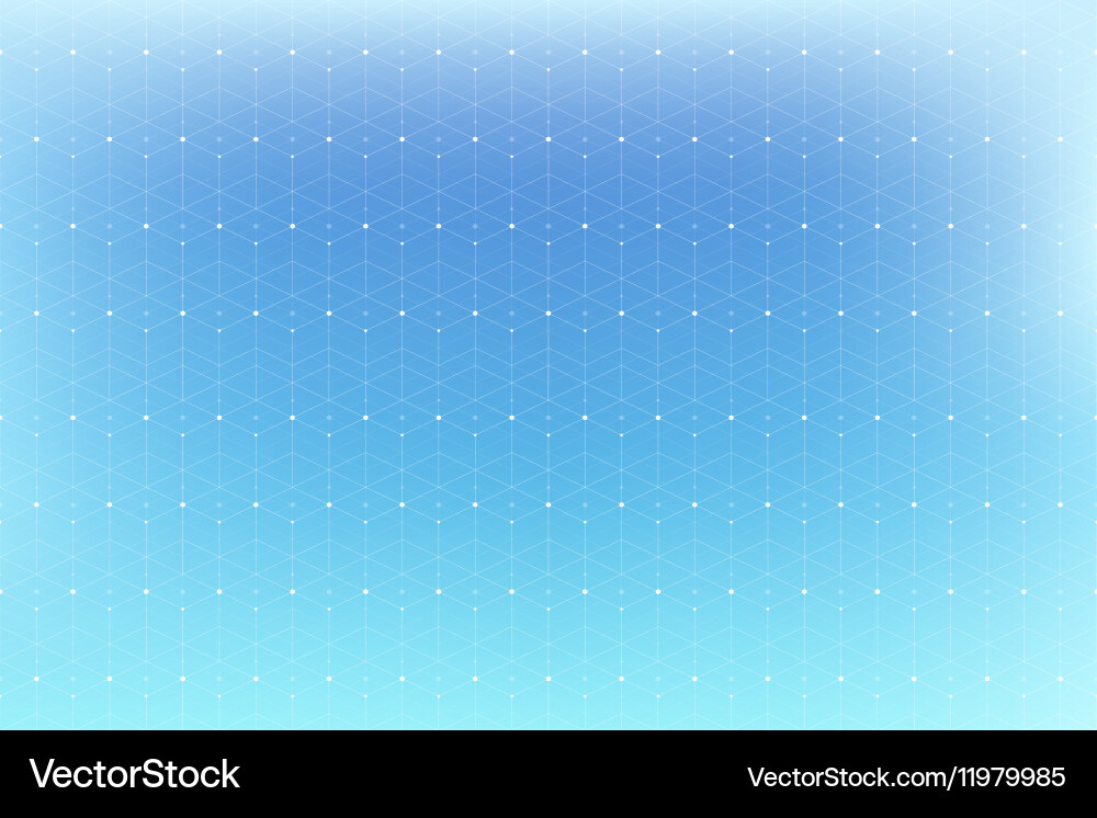 Geometric pattern with connected line and dots vector image