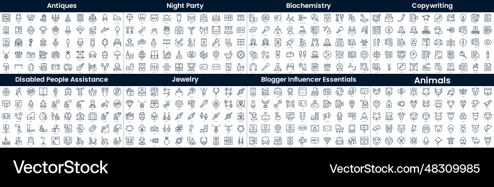 Linear style icons pack in this bundle include Linear style icons pack in this bundle include vector image