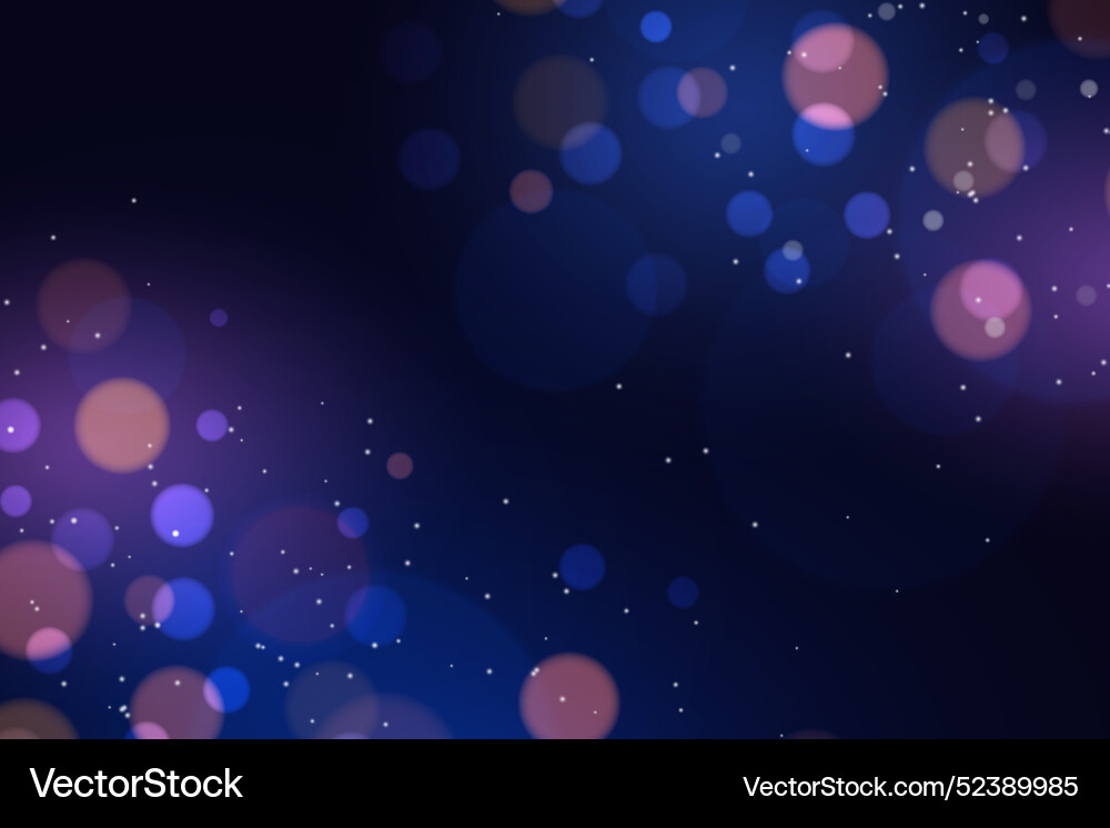 Realistic bokeh background vector image