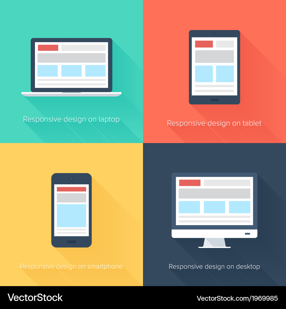 Responsive Web Devices Vector Image