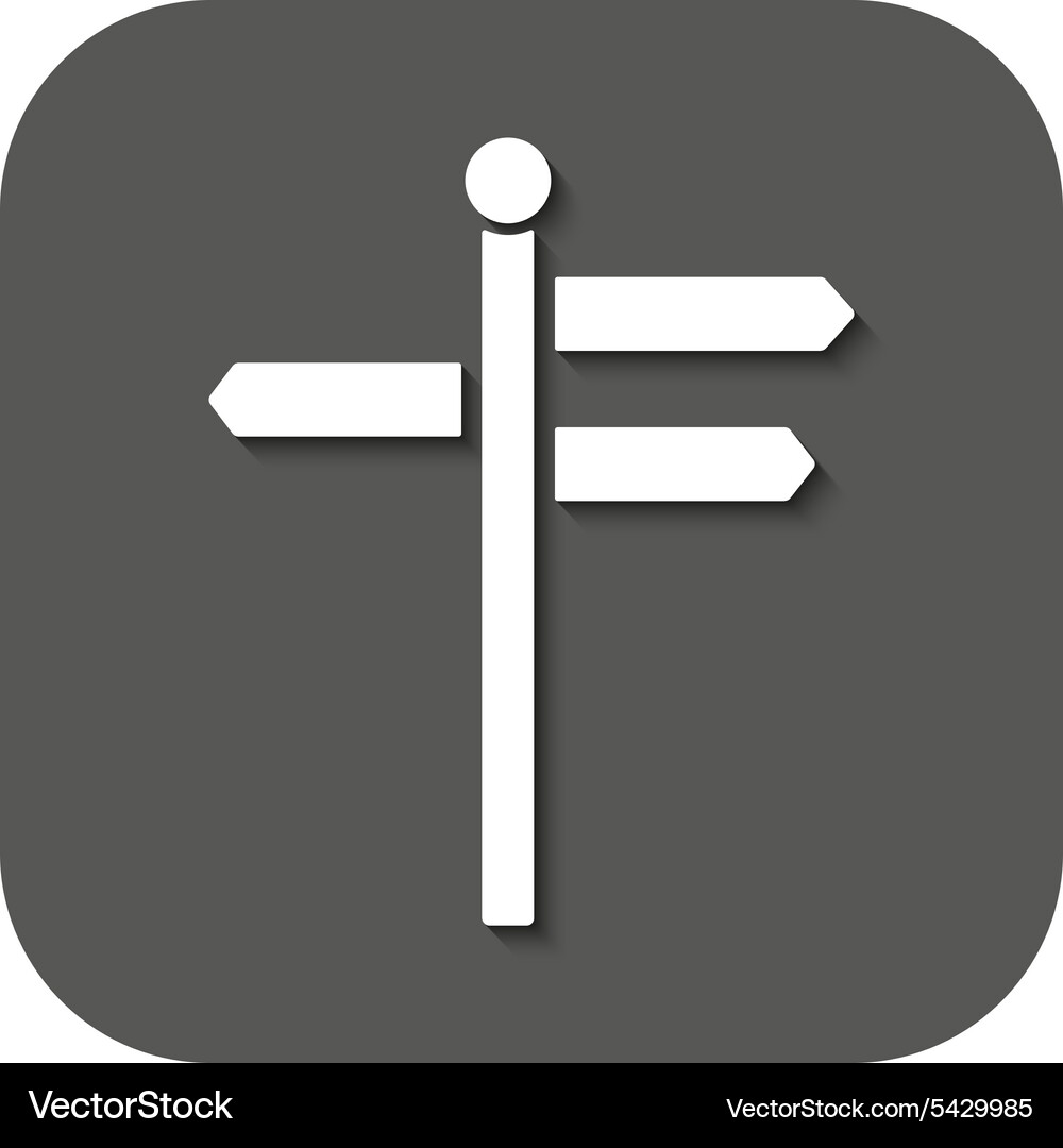 Signpost icon pointer symbol flat Vector Image