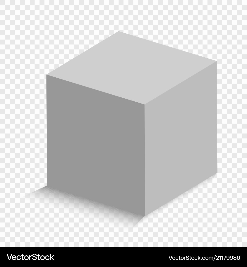 3D Cube Model vector image