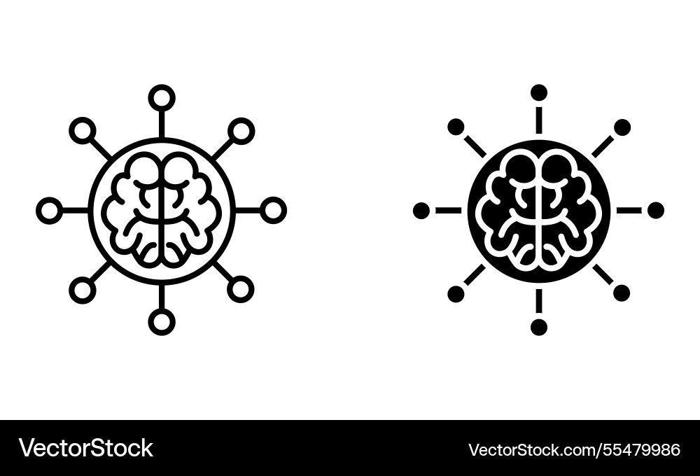 Brain with circuit connection line Vector Image