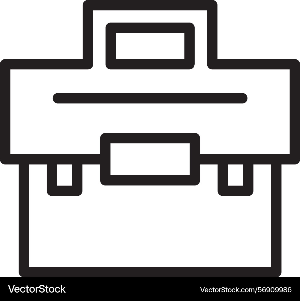Briefcase linear style icon design Vector Image