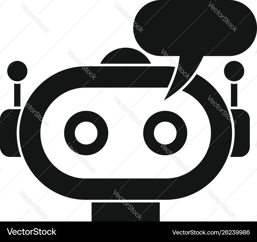 Chatbot icon simple style Chatbot icon simple style vector image