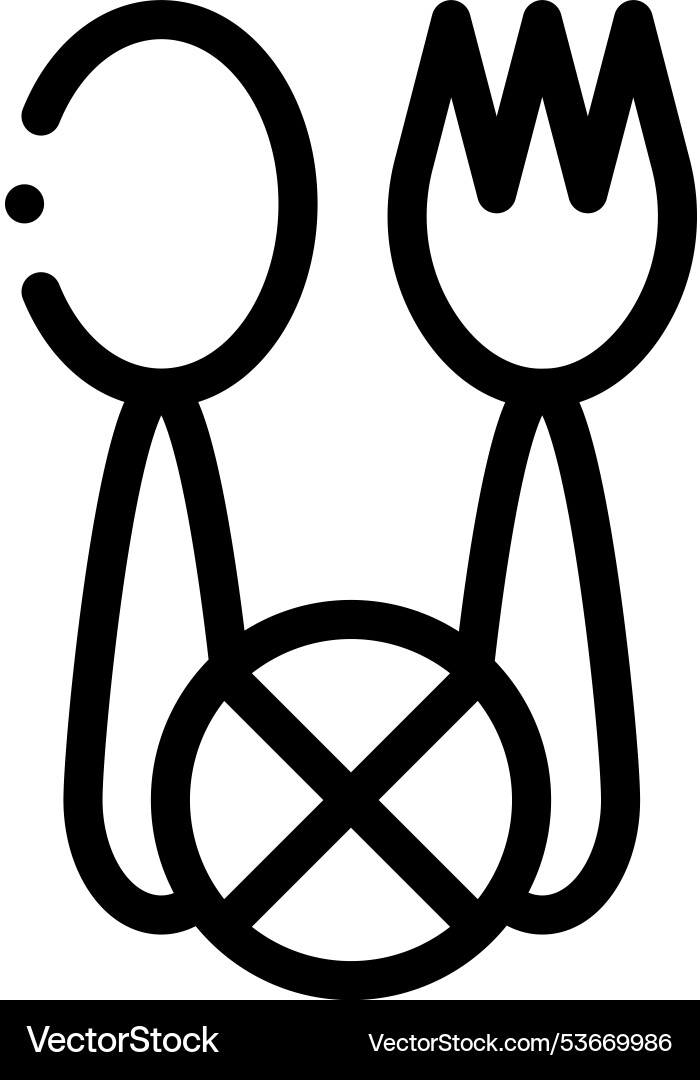 Fasten Icon dünne lineare Design isoliert Fasten Icon dünne lineare Design isoliert vektorbild