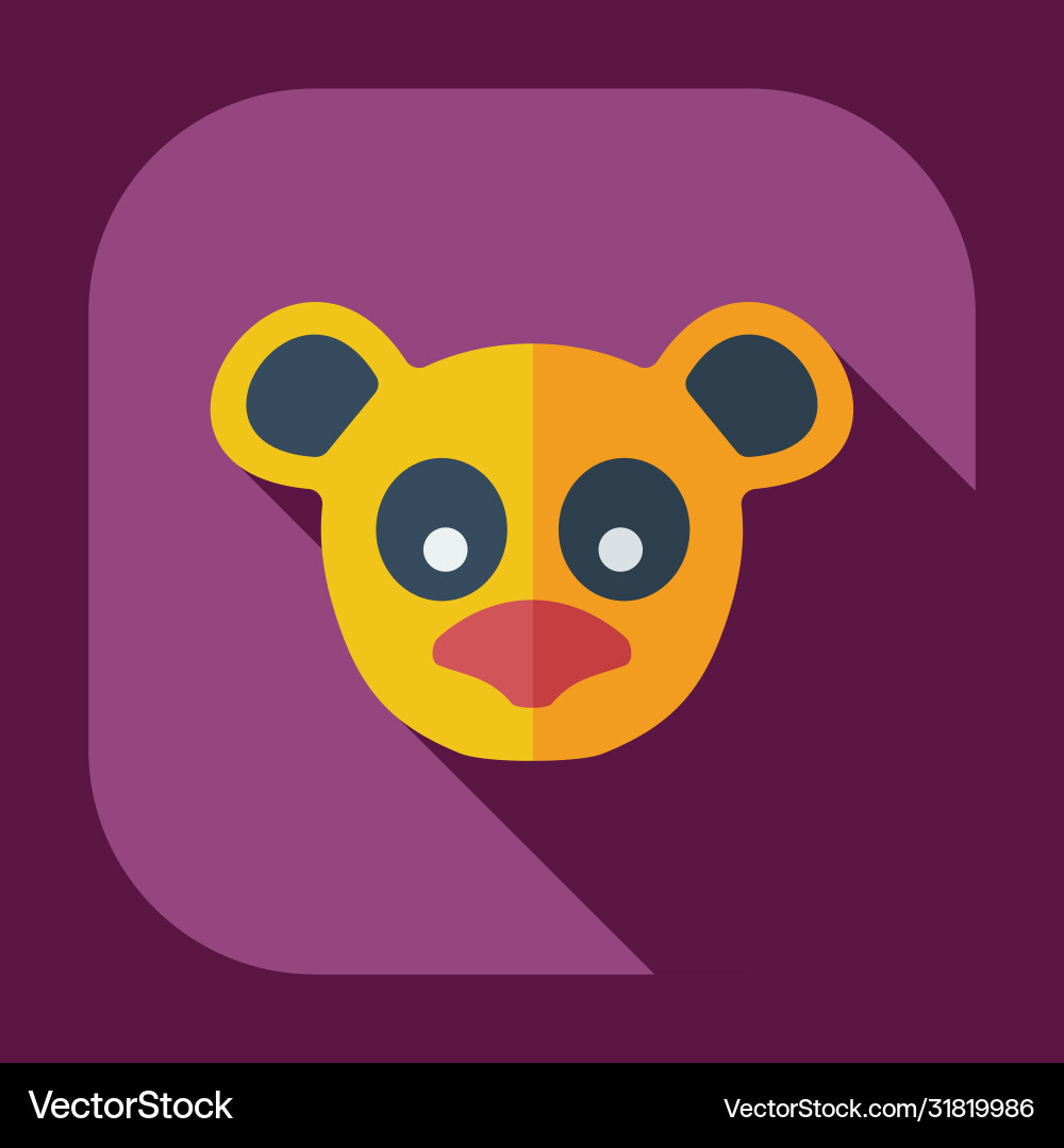 Flat modern design with shadow icons pandas vector image