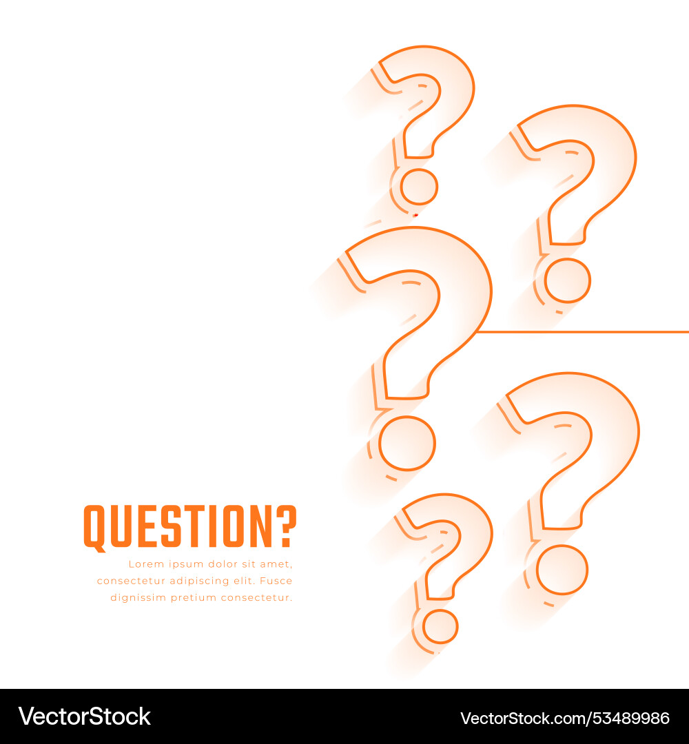 Line style question mark sign background for web Line style question mark sign background for web vector image