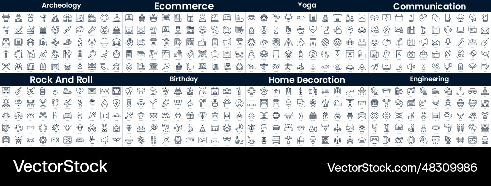 Linear style icons pack in this bundle include Linear style icons pack in this bundle include vector image