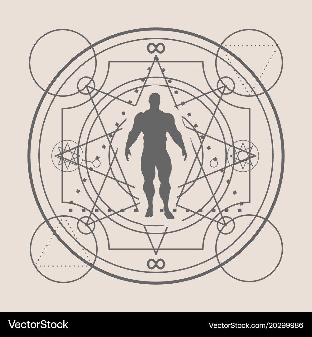 Mystische esoterische Symbole Vektorbild