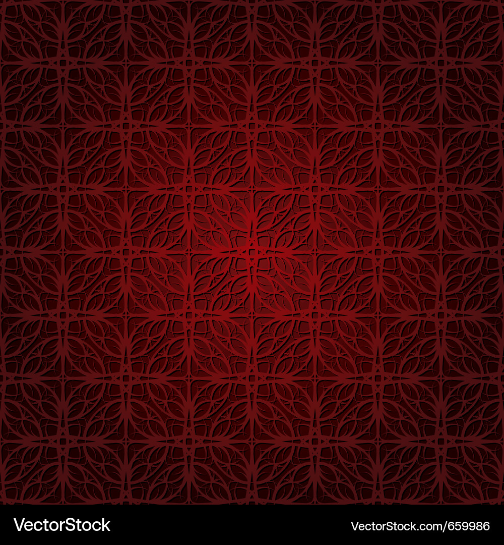 Ornate rote Damask Tapete Vektorbild