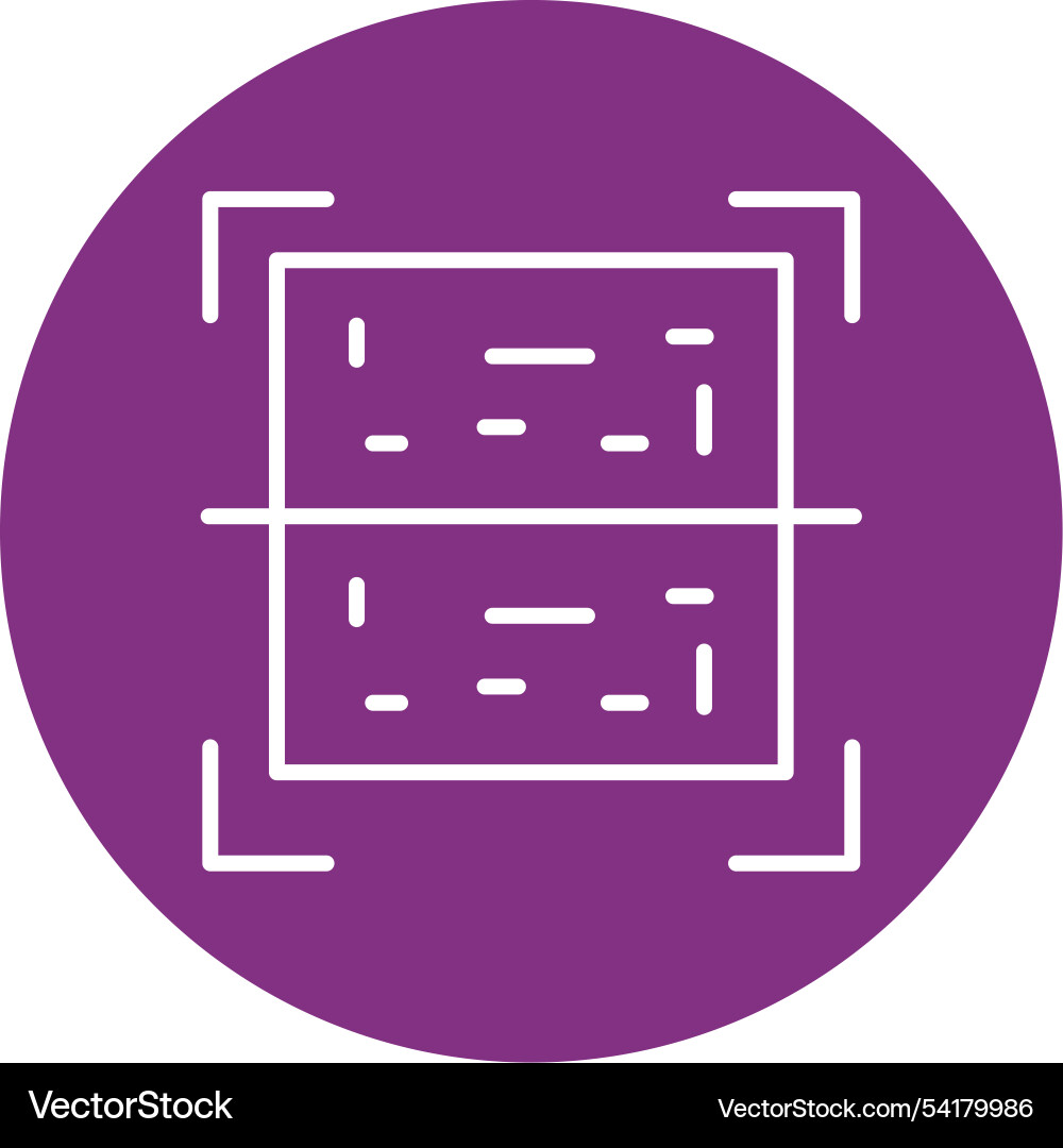 Qr Codezeile Kreis Symbol Vektorbild