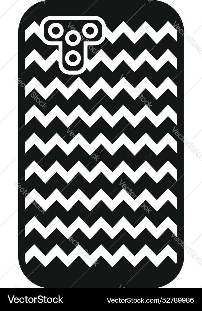 Smartphone case featuring a zigzag pattern Vector Image
