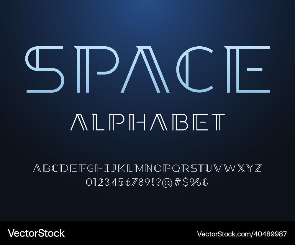 Abstract Alphabet Font Collection vector image